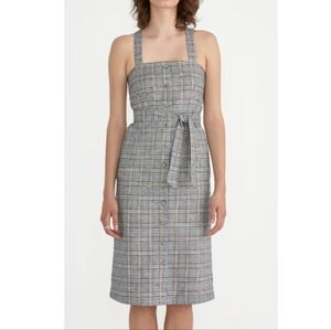 Frank and oak grey/yellow plaid dress
